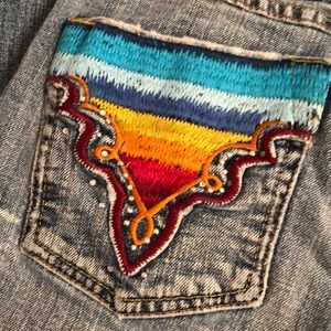 Super Suave Serape Blue Jeans #fivedollaholla